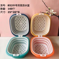 小号双层沥水篮853中号双层沥水篮852大号双层沥水篮851透明中号双层沥水篮852透明水槽沥水篮8208双层沥水篮501三件套双层沥水篮855