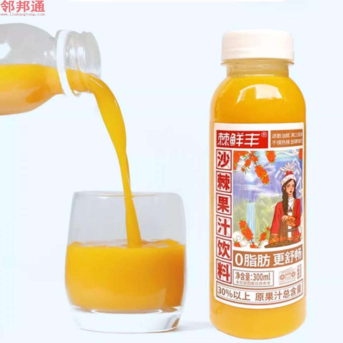 棘鲜丰沙棘果汁饮料 （PP）沙棘果汁饮料新疆0脂肪网红vc饮品整箱300ml*12瓶