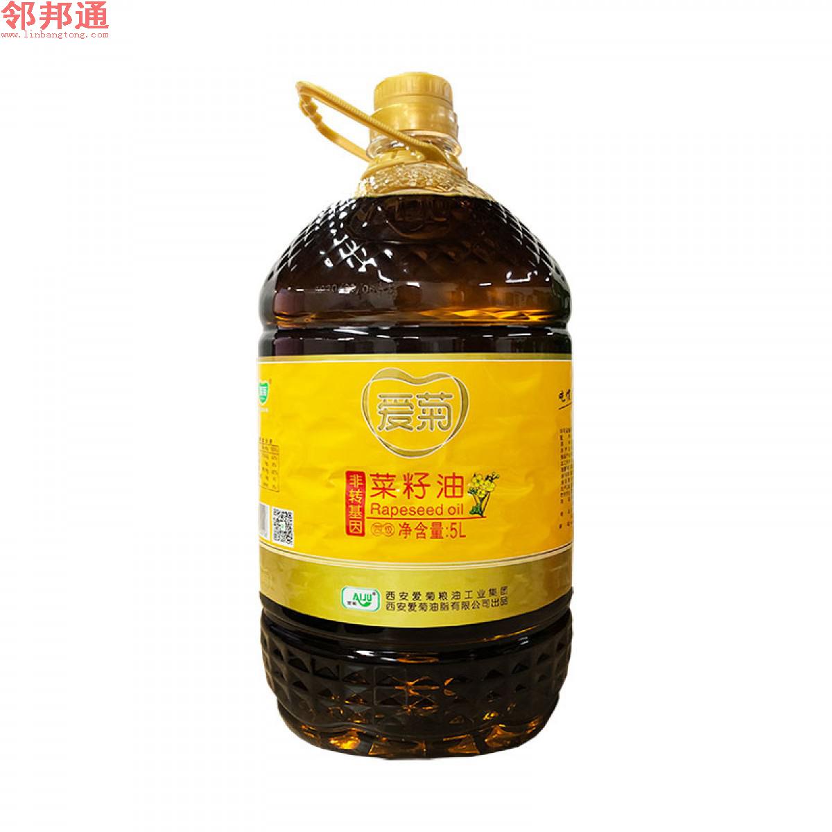 爱菊三级菜籽油5L