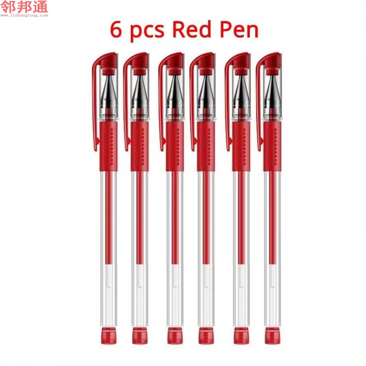 欧标中性笔0.5mm子弹头，针管头刷题笔红色笔签字笔碳素笔文具办公