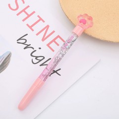 蓝色白色紫色粉色流沙笔可爱水晶熊掌入油流沙笔 创意ins少女心仙女笔卡通学生文具中性笔