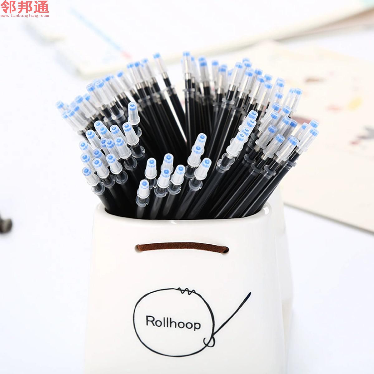针管红色 针管黑色 针管蓝色 子弹头黑色 子弹头红色 子弹头蓝色中性笔笔芯通用水笔替芯0.5mm子弹头针管签字笔笔芯