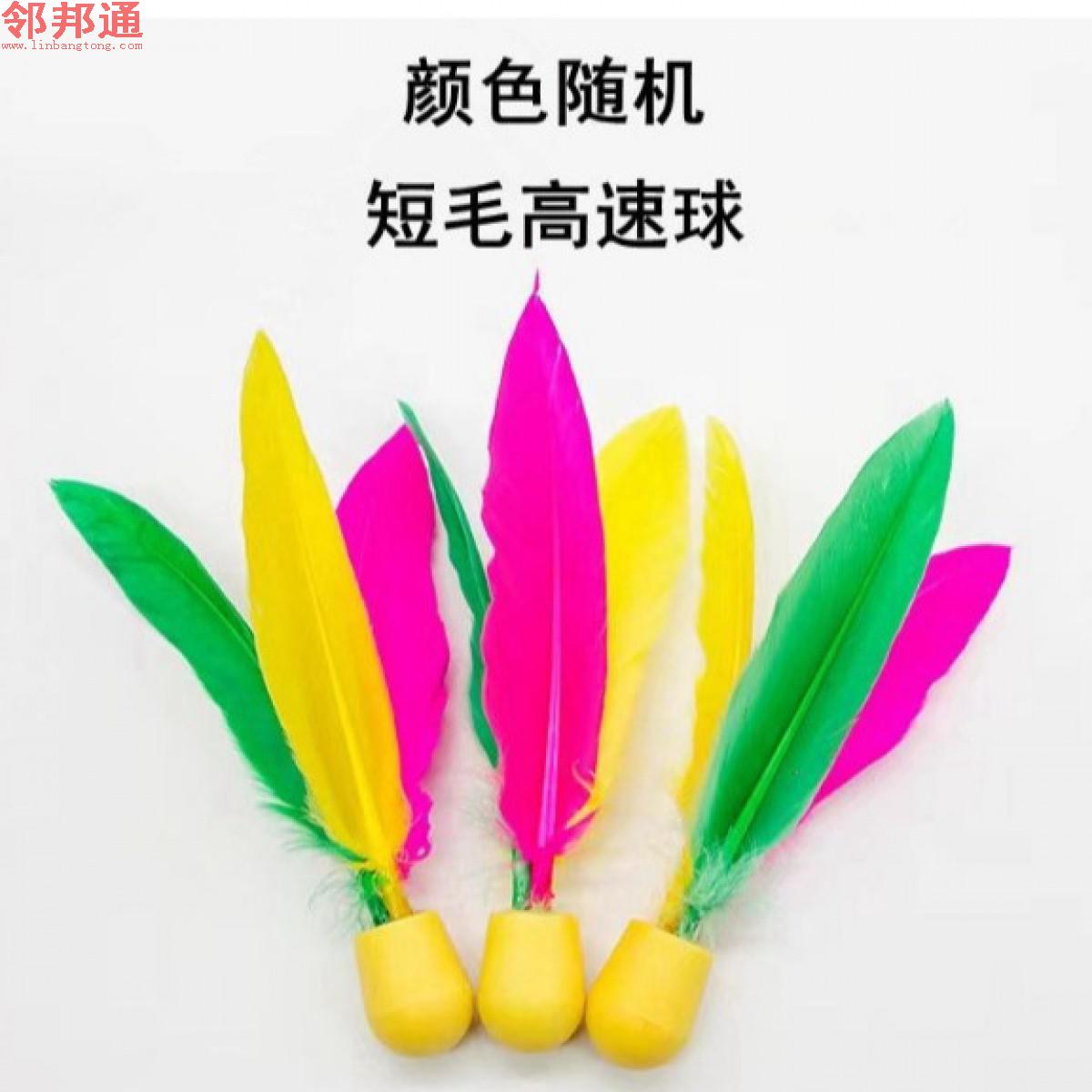 毛三毛球板羽球拍板羽球花毽毽球高弹球室外用3色款