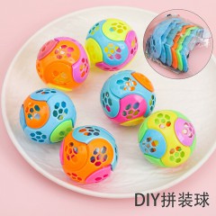 创意智力拼装球儿童益智拼插积木玩具男女孩怀旧魔方球玩具