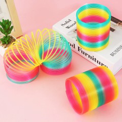 9cm大号网袋彩虹圈 儿童弹簧魔力圈热卖玩具