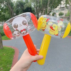 儿童充气锤子玩具小榔头卡通气球宝宝敲打棒惩罚道具带哨子响铃铛