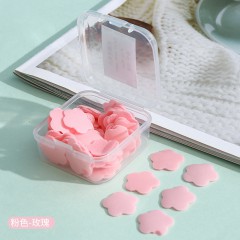 一次性洗手液肥皂片香皂片粉色【玫瑰】香皂片绿色【茉莉】香皂片旅行便携式儿童洗手香皂纸随身旅游常备