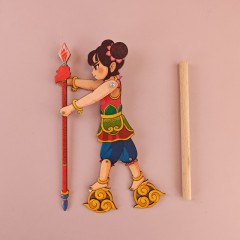 木质皮影玩具西游记木偶孙悟空猪八戒唐僧沙僧皮影戏玩具怀旧传统皮影戏文创