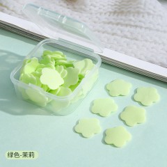 一次性洗手液肥皂片香皂片粉色【玫瑰】香皂片绿色【茉莉】香皂片旅行便携式儿童洗手香皂纸随身旅游常备