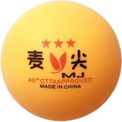 一只黄色麦尖乒乓球一只白色麦尖乒乓球60只黄色麦尖乒乓球60只白色麦尖乒乓球三星级新材料40+高弹力业余乒乓球比赛耐打训练五星球